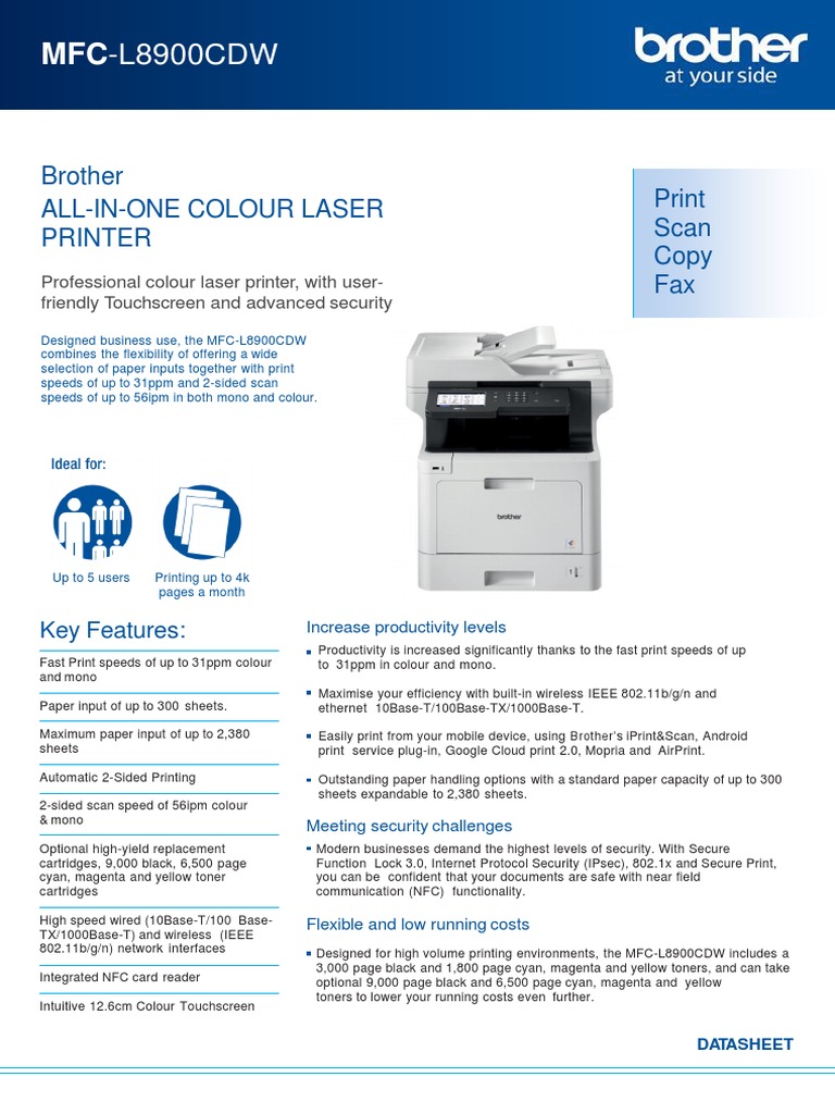 Brother mfc l8900cdw pdf image scanner fax