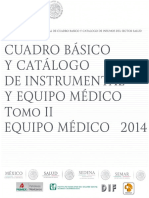 CUADRO BASICO DE INSTRUMENTAL Y EQ MEDICO 2014