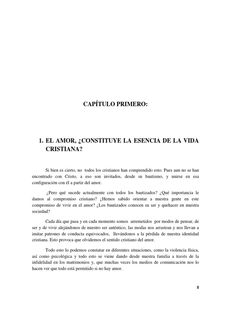 El Amor como Esencia de la Vida Cristiana | PDF | Cristo (título) | Amor