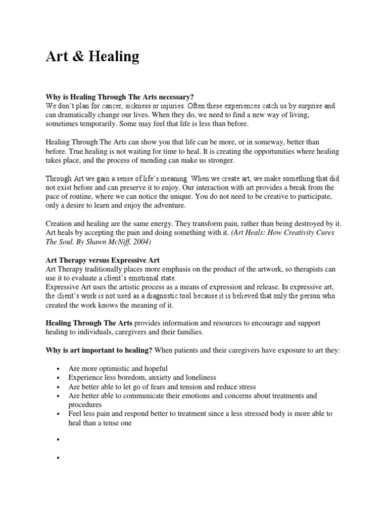 Art and Healing | PDF | Art Therapy | Mandala
