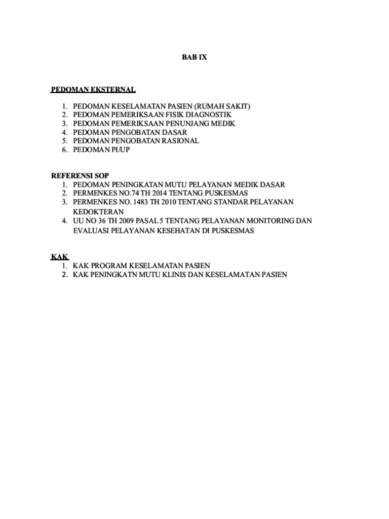 Bab 9 Pedoman PDF | PDF