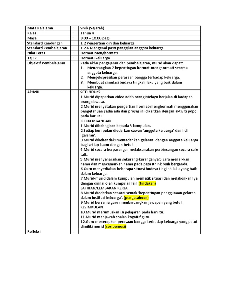 Rph Sivik Sejarah Hormat Menghormati 2 Pdf
