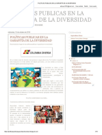 Blog Políticas Publicas en La Garantía de La Diversidad