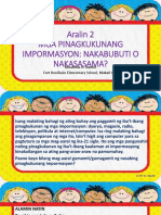 Aralin 2 Mga Pinagkukunang Impormasyon