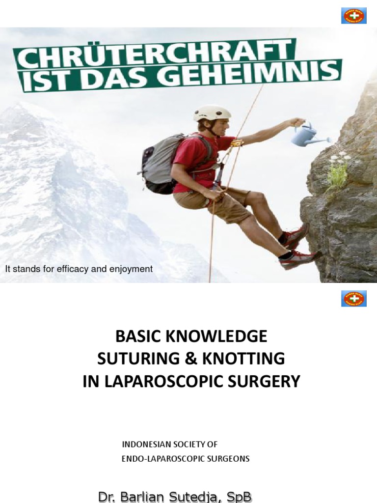LAPAROSCOPIC SUTURING (DR. Barlian) New PDF | PDF | Surgical Suture ...