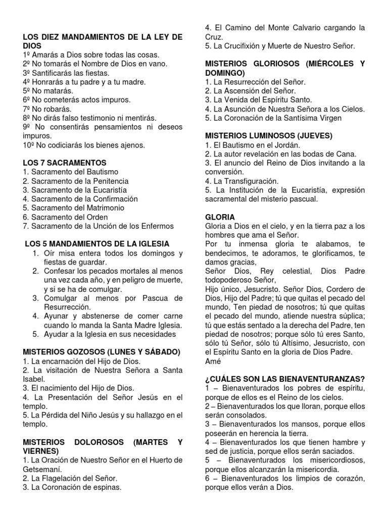 Catequesis Resumen Pdf Sacramentos Eucaristia