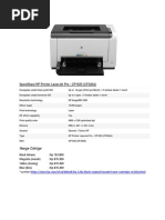 Spesifikasi HP Printer LaserJet Pro