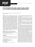 Linear and Geometrically Nonlinear Analysis of Plates and Shells by A New Refined Non-Conforming Triangular Plate/shell Element