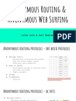 Anonymous Routing & Anonymous Web Surfing: Caleb Cain & Savi Medlang