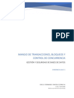 Manejo de Transacciones, Bloqueos y Control de Concurencia