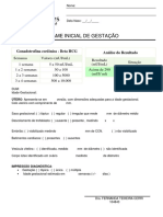 Exame inicial de gestação - Beta HCG e ultrassonografia