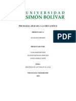 Informe de Proceso Educativo, Psicología Educativa