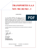 Certificacion Comercial Arra