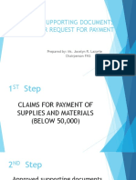 Claims and Supporting Documents For Request For Payment