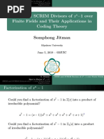 Jitman - SRIM and SCRIM Divisors of x^n-1