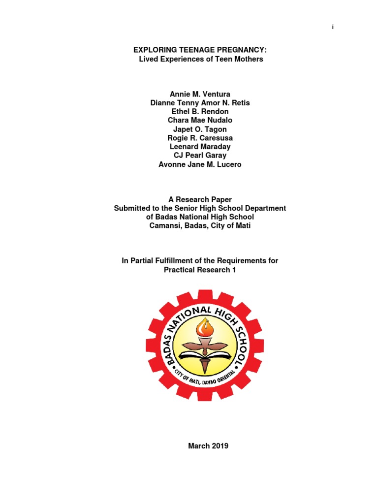 Lived Experiences of Teen Mothers | PDF | Adolescence | Teenage Pregnancy