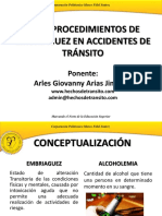 procedimientos de embriaguez en accidentes