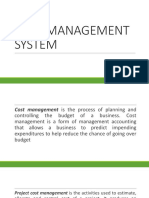 Cost Management System