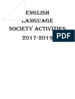 English Language Society Activities 2017-2019