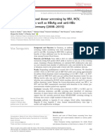 Effectiveness of Blood Donor Screening by Hiv, HCV, Hbv-Nat Assays, As Well As Hbsag and Anti-Hbc Immunoassays in Germany (2008 - 2015)