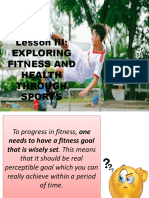 Lesson II Exploring Fitness and Health Through Sports