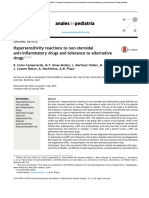 Hypersensitivity Reactions To Non-Steroidal Anti-Inflammatory Drugs and Tolerance To Alternative Drugs