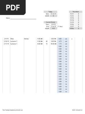 Time Tracking Template