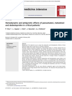 Hemodynamic and Antipyretic Effects of Paracetamol, Metamizol and Dexketoprofen in Critical Patients