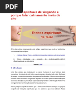 Efeitos Espirituais de Xingando e Porque Falar Calmamente Invés de Alto 