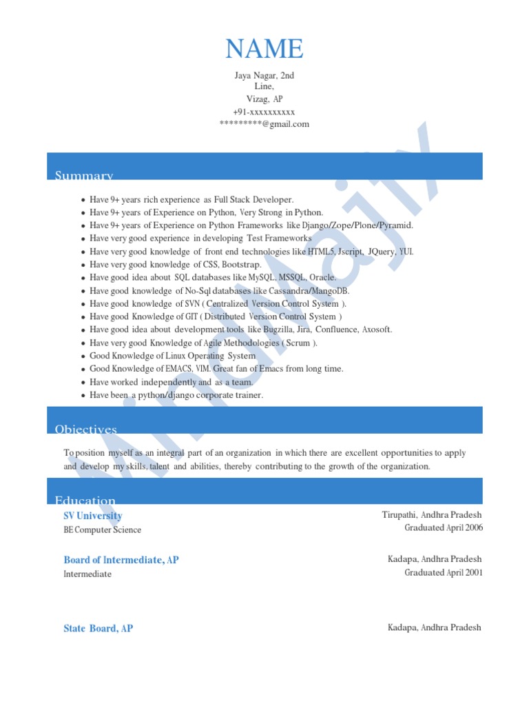 Python Sample Resume 1 | PDF | Ajax (Programming) | Web Service