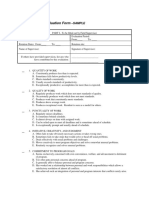 Performance Evaluation Form: - Sample