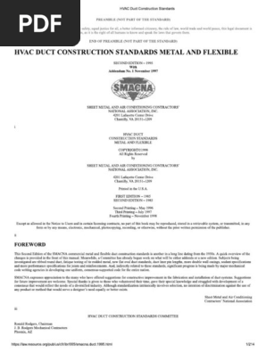 HVAC Duct Construction Standards | PDF | Chess