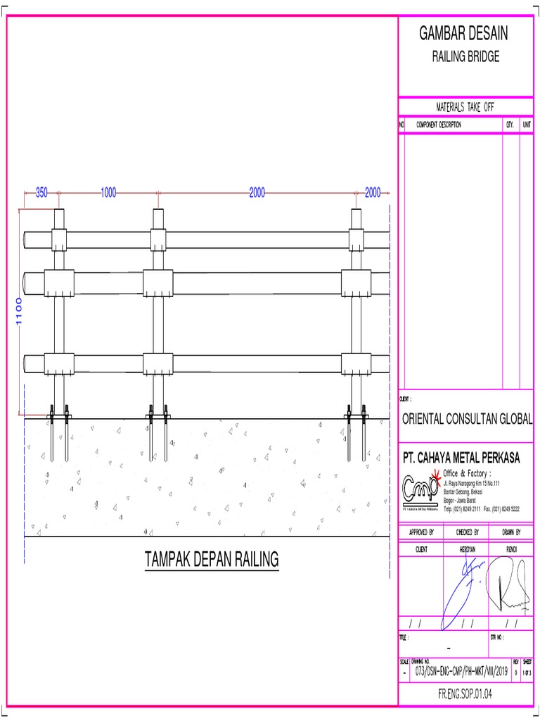 Desain Railing Jembatan Estetik | PDF