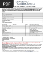 Employee Departure Clearance Form