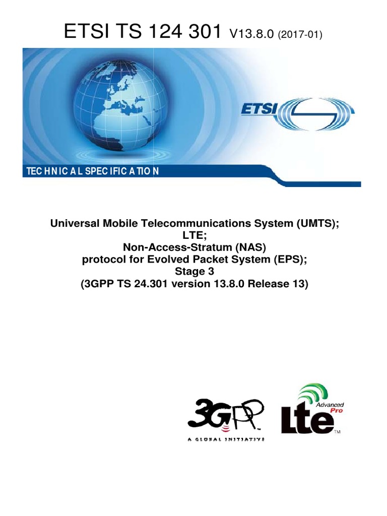 3gpp ts 24 301 version 13 8 0 release 13 nas protocol for eps pdf