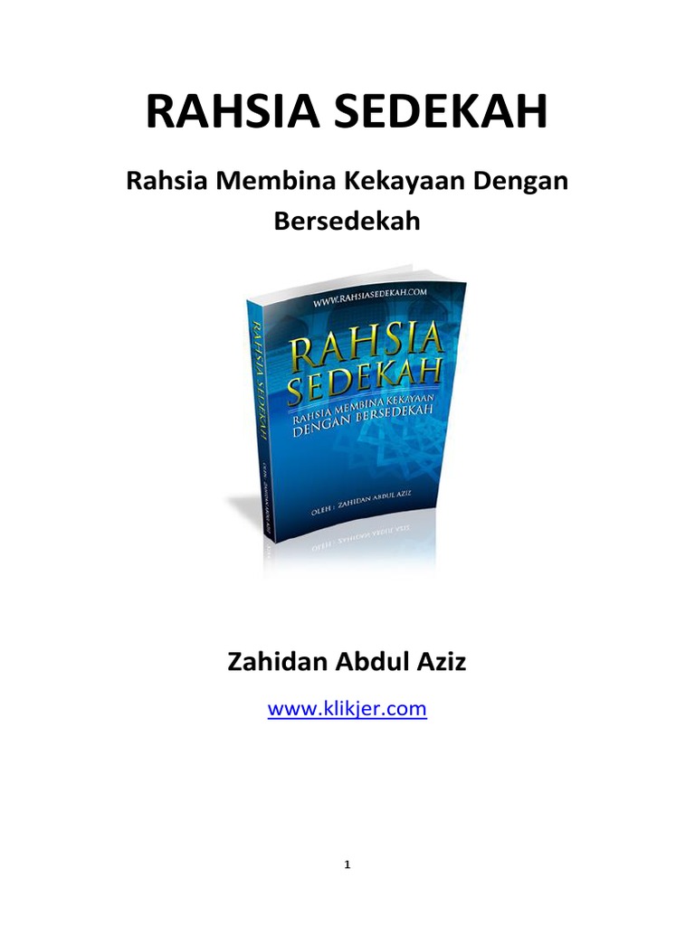 Rahsia Sedekah Pdf