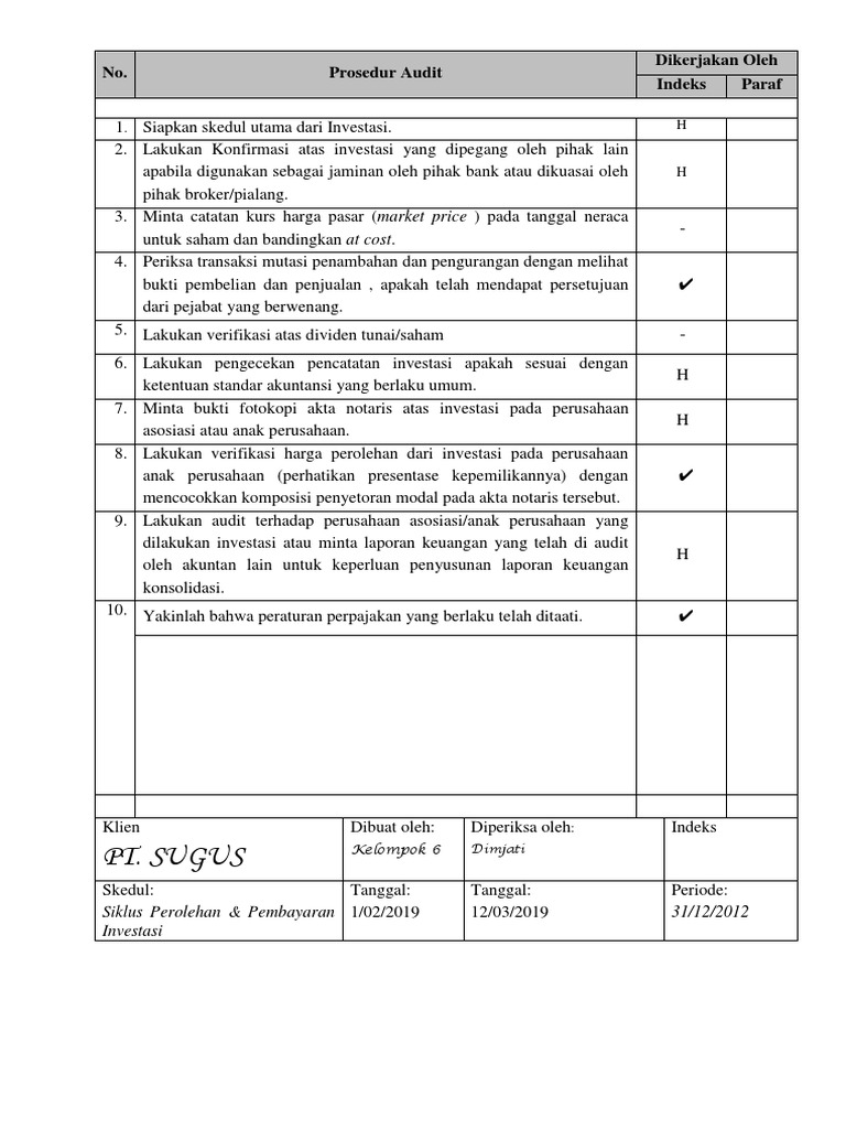 Kunci Jawaban Praktikum Audit Modul 8 Berkas Jawaban