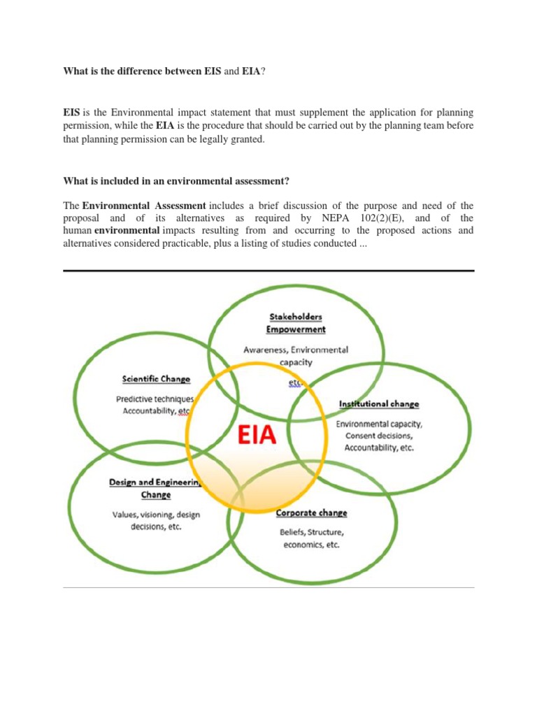 EIS vs EIA: Key Differences Explained | PDF