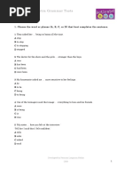 Activate! B1 Extra Grammar Tests Test 9: Developed by Pearson Longman Hellas 2009