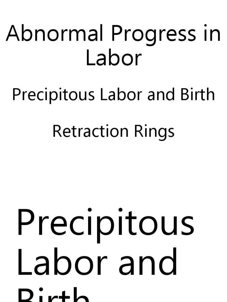 Eming Report Precipitous Labor | PDF | Childbirth | Motherhood