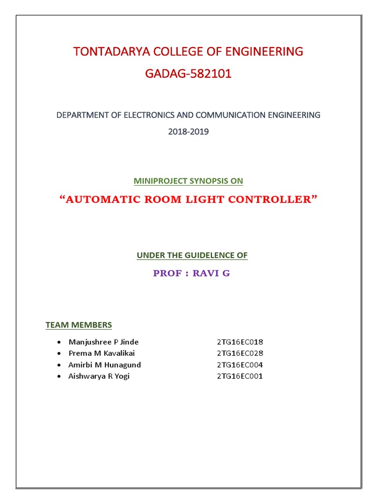 Automatic Room Light Controller | PDF | Microcontroller | Infrared