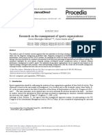 Research On The Management of Sports Organizations PDF