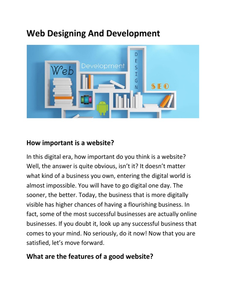 Web Design and Development | PDF | Search Engine Marketing | Search ...