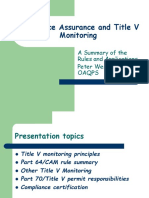 Compliance Assurance and Title V Monitoring