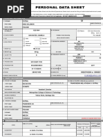 CS Form No. 212 Revised Personal Data Sheet Sample Form | PDF ...