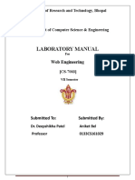 Laboratory Manual: Web Engineering