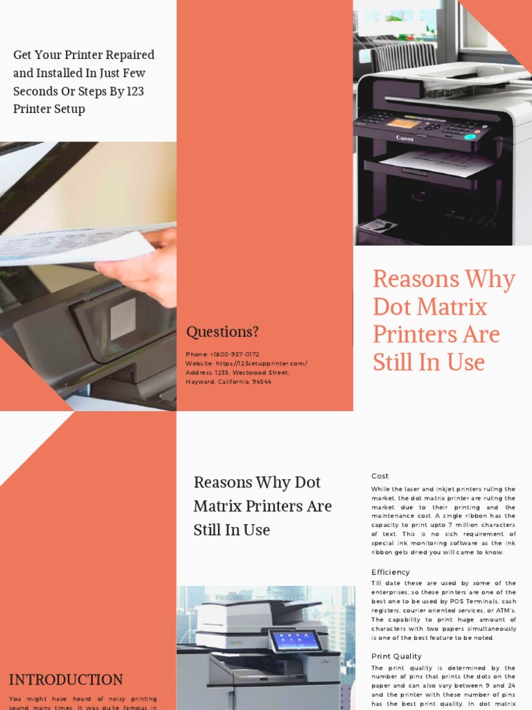 Reasons Why Dot Matrix Printers Are Still in Use PDF Printer Office Work