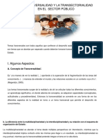 La Transversalidad y La Transectorialidad en El Sector Público