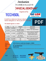 Techsol Invitation - Seminar - 13th June 2019-Hotel Chancery - Lavelle Road