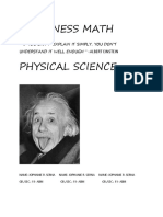 Business Math Physical Science: " If You Can'T Explain It Simply, You Don'T Understand It Well Enough "-Albert Einstein